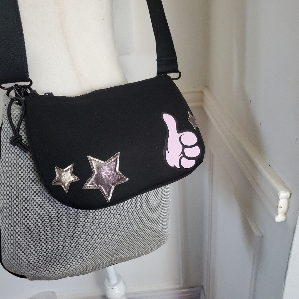 IDEOLOGY 2-in-1 Crossbody Purses Black Grey Pink - Picture 4 of 12